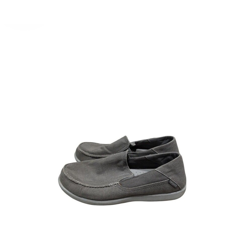 Crocs Santa Cruz 2 Luxe Mens Size 8 Gray Slip On Canvas Casual Loafers Shoes
